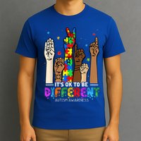 Autism Awareness Acceptance Wo Kid Its Ok To Be Different T-Shirt