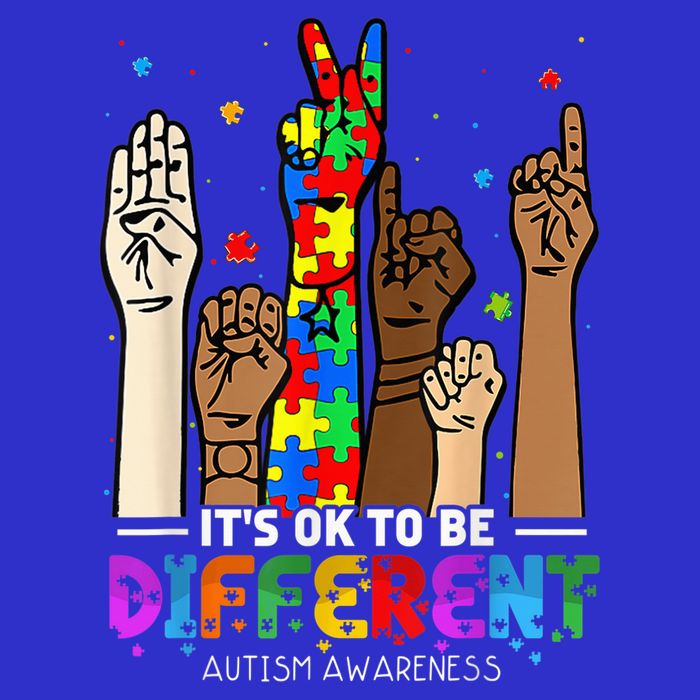 Autism Awareness Acceptance Wo Kid Its Ok To Be Different T-Shirt
