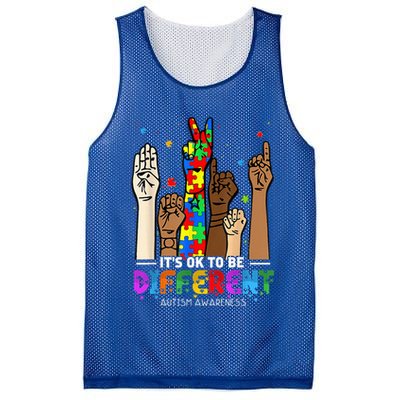 Autism Awareness Acceptance Wo Kid Its Ok To Be Different Mesh Reversible Basketball Jersey Tank