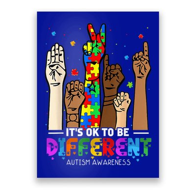Autism Awareness Acceptance Wo Kid Its Ok To Be Different Poster