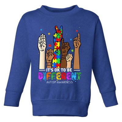 Autism Awareness Acceptance Wo Kid Its Ok To Be Different Toddler Sweatshirt