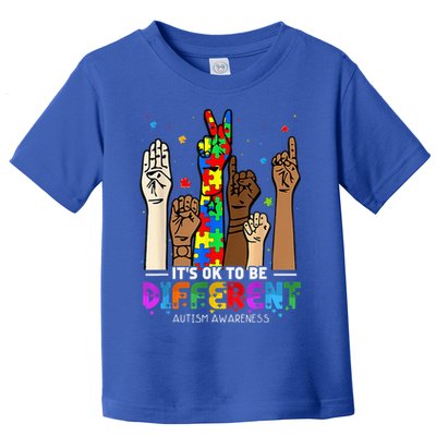 Autism Awareness Acceptance Wo Kid Its Ok To Be Different Toddler T-Shirt