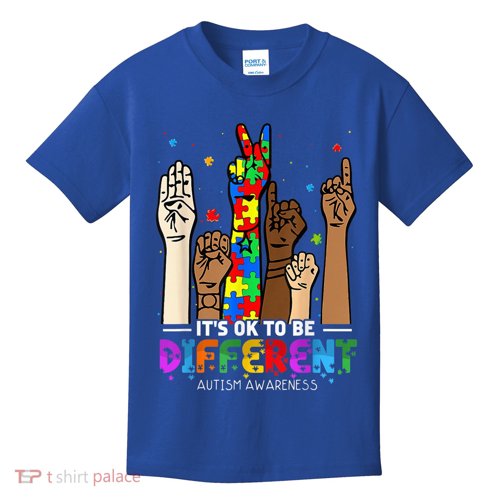 Autism Awareness Acceptance Wo Kid Its Ok To Be Different Kids T-Shirt