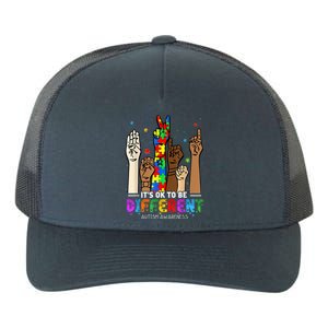 Autism Awareness Acceptance Wo Kid Its Ok To Be Different Yupoong Adult 5-Panel Trucker Hat