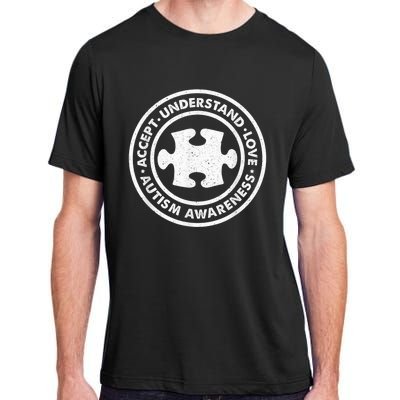 Autism Awareness Accept Understand Love Vintage  Wo Adult ChromaSoft Performance T-Shirt