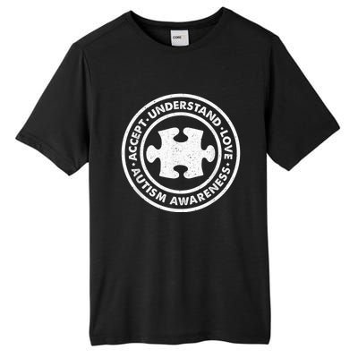 Autism Awareness Accept Understand Love Vintage  Wo Tall Fusion ChromaSoft Performance T-Shirt