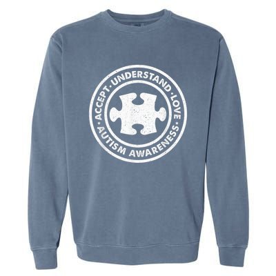 Autism Awareness Accept Understand Love Vintage  Wo Garment-Dyed Sweatshirt