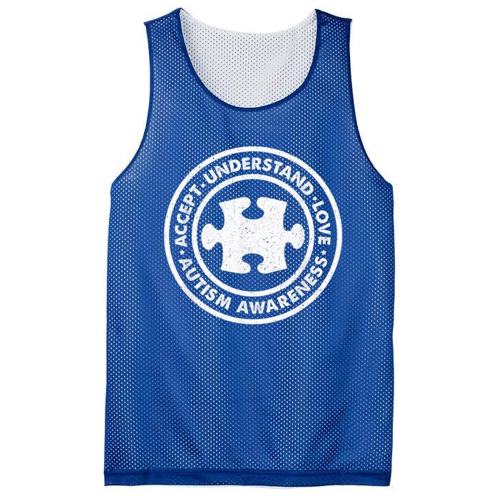 Autism Awareness Accept Understand Love Vintage  Wo Mesh Reversible Basketball Jersey Tank