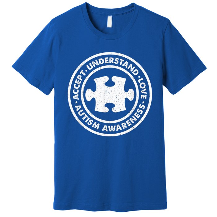 Autism Awareness Accept Understand Love Vintage  Wo Premium T-Shirt