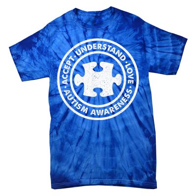 Autism Awareness Accept Understand Love Vintage  Wo Tie-Dye T-Shirt