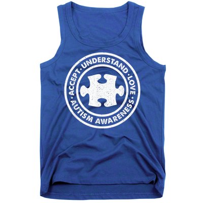 Autism Awareness Accept Understand Love Vintage  Wo Tank Top