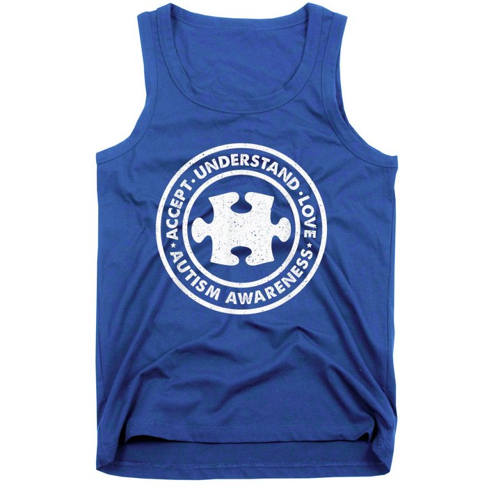 Autism Awareness Accept Understand Love Vintage  Wo Tank Top