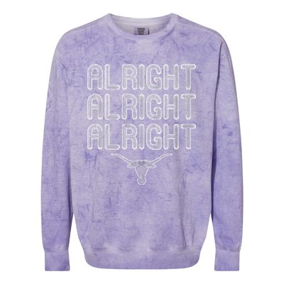 Alright Alright Alright Texas Bull Texas Pride State USA Colorblast Crewneck Sweatshirt