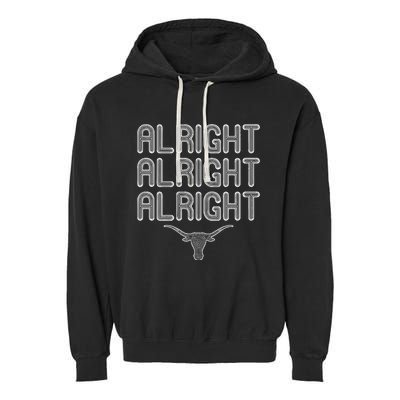 Alright Alright Alright Texas Bull Texas Pride State USA Garment-Dyed Fleece Hoodie