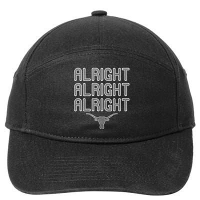 Alright Alright Alright Texas Bull Texas Pride State USA 7-Panel Snapback Hat