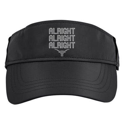 Alright Alright Alright Texas Bull Texas Pride State USA Adult Drive Performance Visor