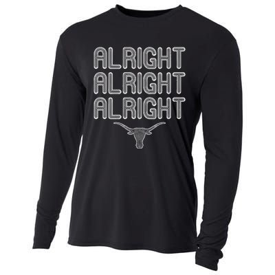 Alright Alright Alright Texas Bull Texas Pride State USA Cooling Performance Long Sleeve Crew