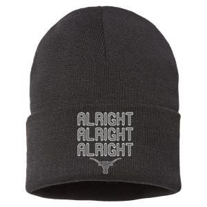 Alright Alright Alright Texas Bull Texas Pride State USA Sustainable Knit Beanie