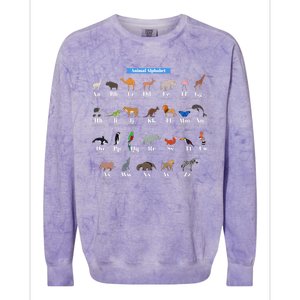 Animal Alphabet Colorblast Crewneck Sweatshirt