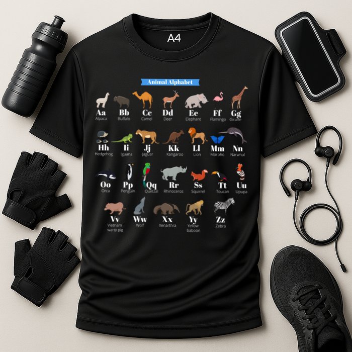 Animal Alphabet Cooling Performance Crew T-Shirt