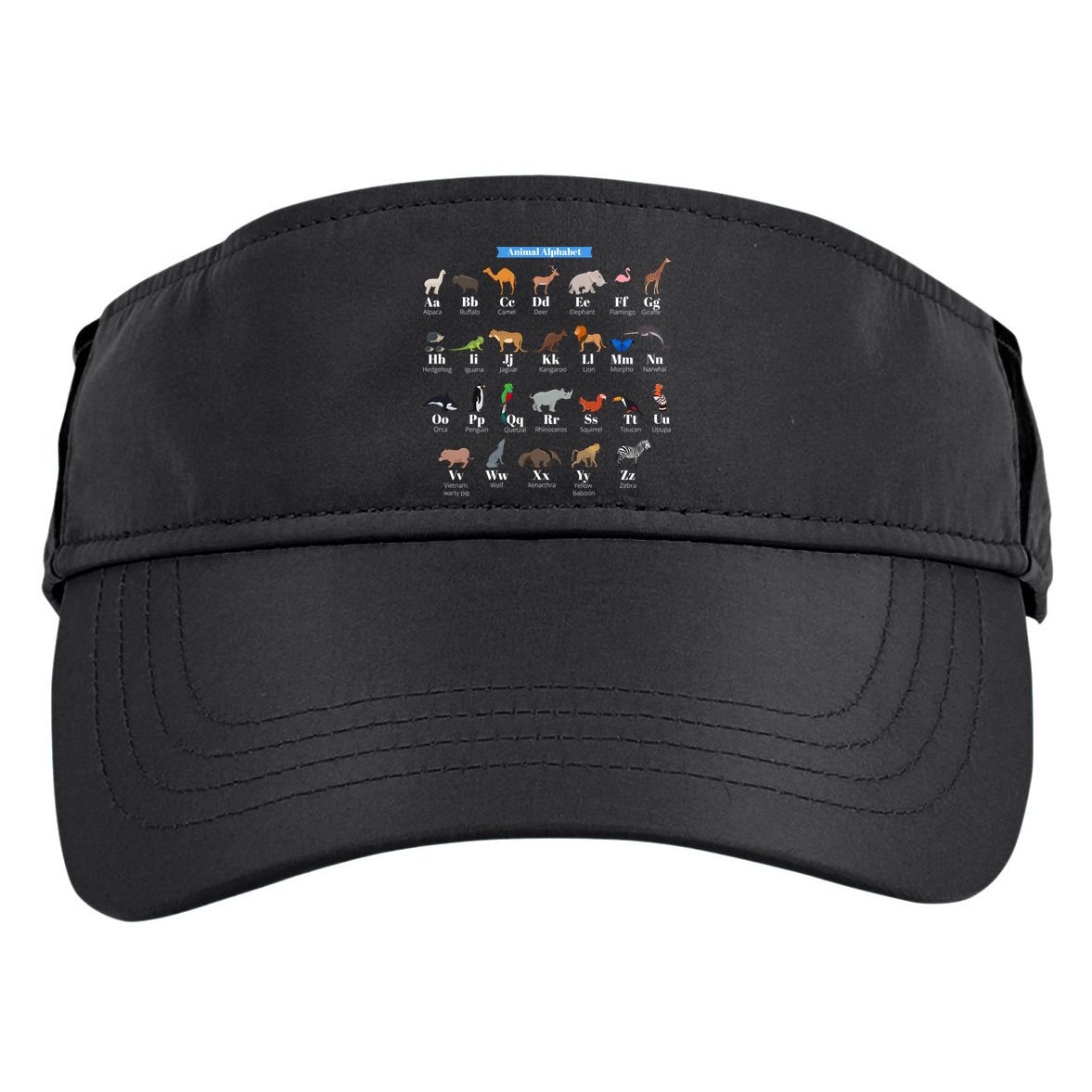 Animal Alphabet Adult Drive Performance Visor