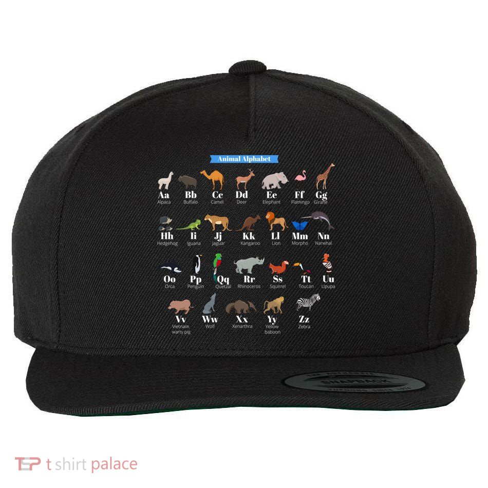 Animal Alphabet Wool Snapback Cap