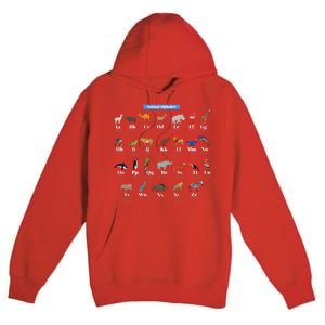 Animal Alphabet Premium Pullover Hoodie