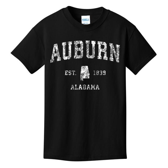 Auburn Alabama Al Vintage Athletic Sports Design Kids T-Shirt