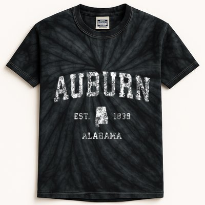 Auburn Alabama Al Vintage Athletic Sports Design Kids Tie-Dye T-Shirt