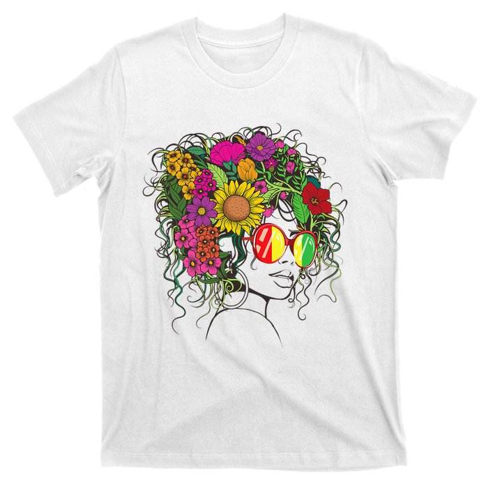 Afro African American  Black Melanin Queen Juneteenth T-Shirt