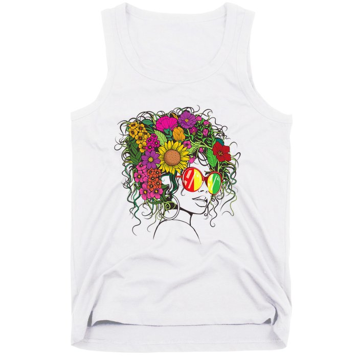 Afro African American  Black Melanin Queen Juneteenth Tank Top