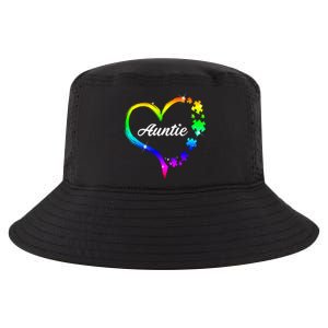 Auntie Autism Awareness Rainbow Heart Cool Comfort Performance Bucket Hat