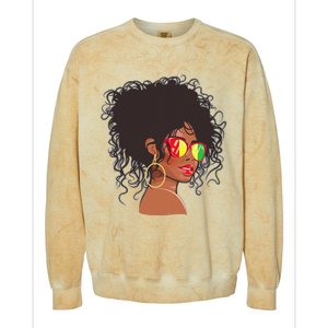 Afro African American  Black Melanin Queen Juneteenth Colorblast Crewneck Sweatshirt