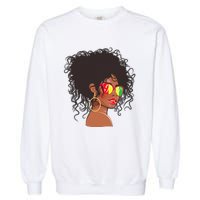 Afro African American  Black Melanin Queen Juneteenth Garment-Dyed Sweatshirt