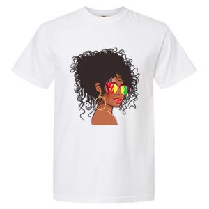 Afro African American  Black Melanin Queen Juneteenth Garment-Dyed Heavyweight T-Shirt