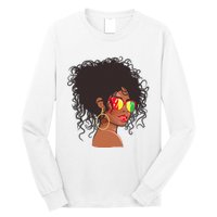 Afro African American  Black Melanin Queen Juneteenth Long Sleeve Shirt