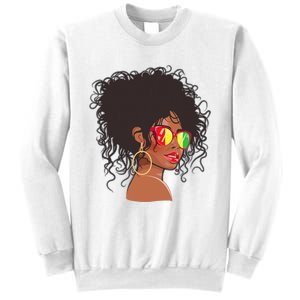 Afro African American  Black Melanin Queen Juneteenth Sweatshirt