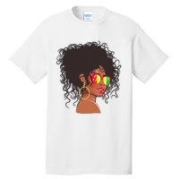 Afro African American  Black Melanin Queen Juneteenth Tall T-Shirt