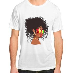 Afro African American  Black Melanin Queen Juneteenth Adult ChromaSoft Performance T-Shirt