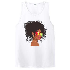 Afro African American  Black Melanin Queen Juneteenth PosiCharge Competitor Tank