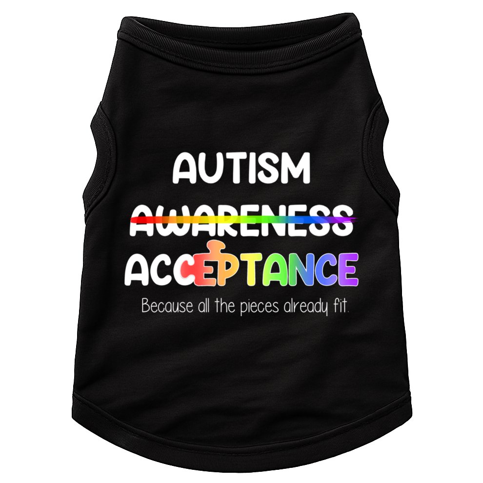 Autism Awareness Acceptance All The Pieces Doggie Tank