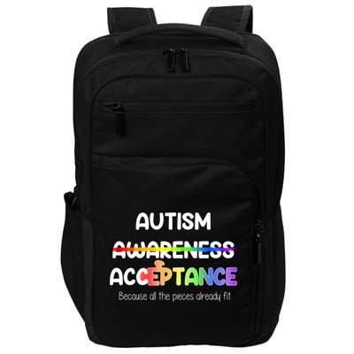 Autism Awareness Acceptance All The Pieces Impact Tech Backpack