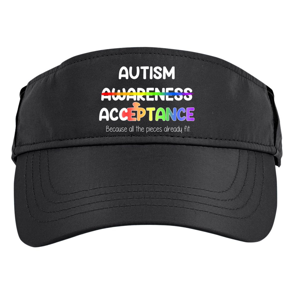 Autism Awareness Acceptance All The Pieces Adult Drive Performance Visor