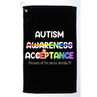 Autism Awareness Acceptance All The Pieces Golf Towel