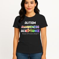 Autism Awareness Acceptance All The Pieces Womens T-Shirt