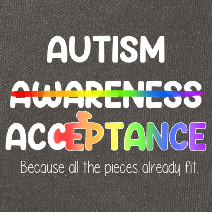 Autism Awareness Acceptance All The Pieces Cotton Canvas Backpack