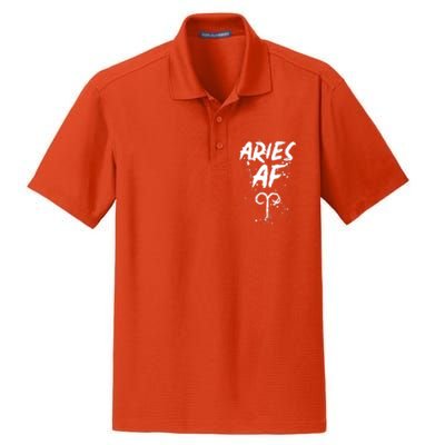 Aries AF Astrology March April Birthday Zodiac Funny Gift Dry Zone Grid Polo