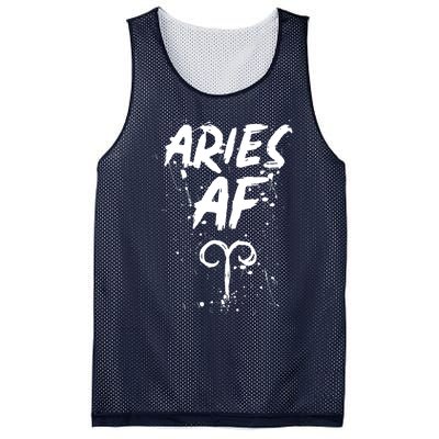 Aries AF Astrology March April Birthday Zodiac Funny Gift Mesh Reversible Basketball Jersey Tank