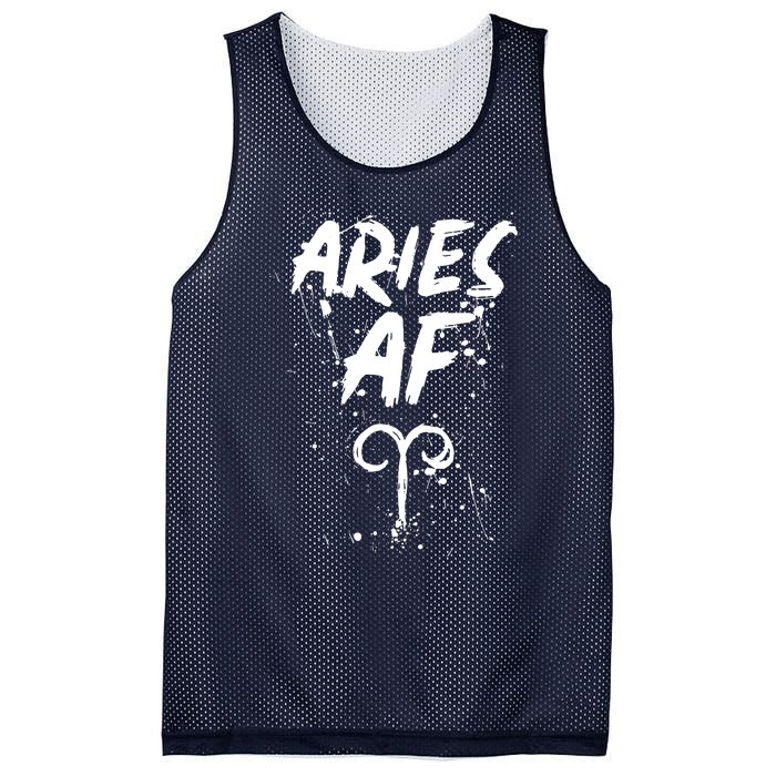 Aries AF Astrology March April Birthday Zodiac Funny Gift Mesh Reversible Basketball Jersey Tank