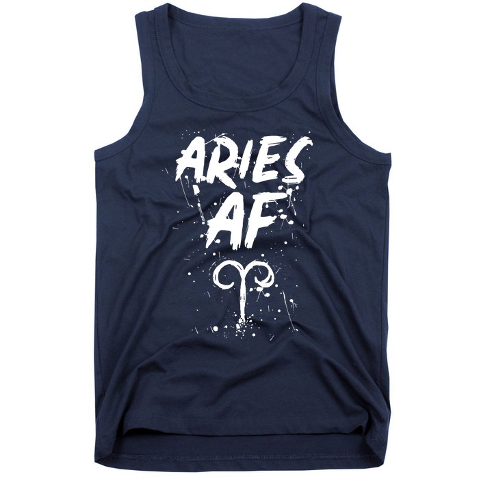 Aries AF Astrology March April Birthday Zodiac Funny Gift Tank Top